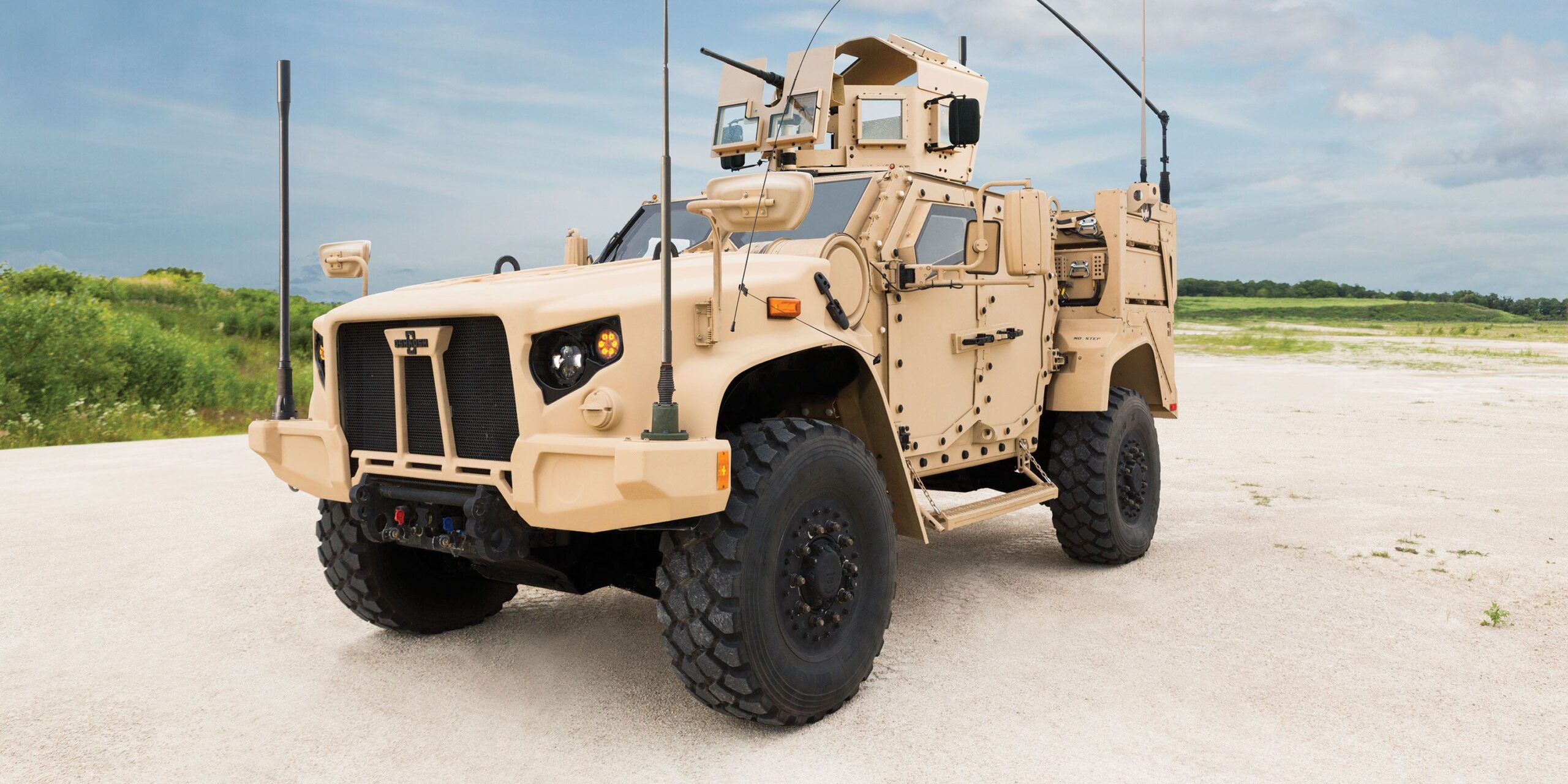 The Joint Light Tactical Vehicle (JLTV), known and marketed under Oshkosh development as the L-ATV is a light utility/combat multi-role vehicle.