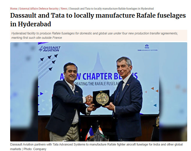 TATA to make Rafale in India
