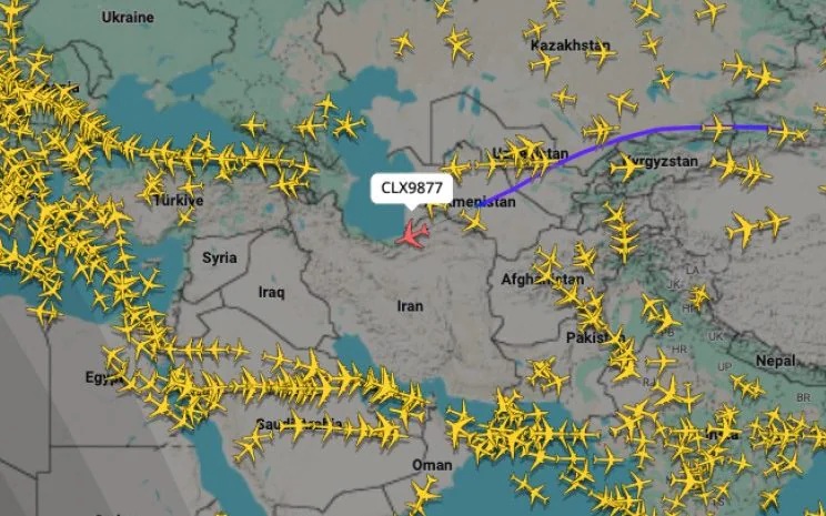 CLX9877 flight from Shanghai to Luxembourg Credit: Flightradar24
