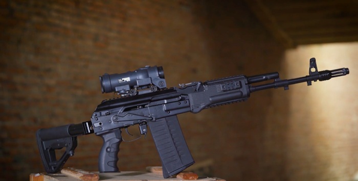 The 7.62 mm AK-308, based on the 7.62 mm AK-15, is an assault rifle chambered for 7.62x51 rifle cartridges.