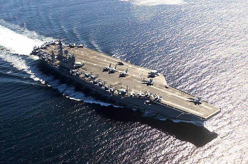 USS Nimitz in Coastal Victoria, Canada