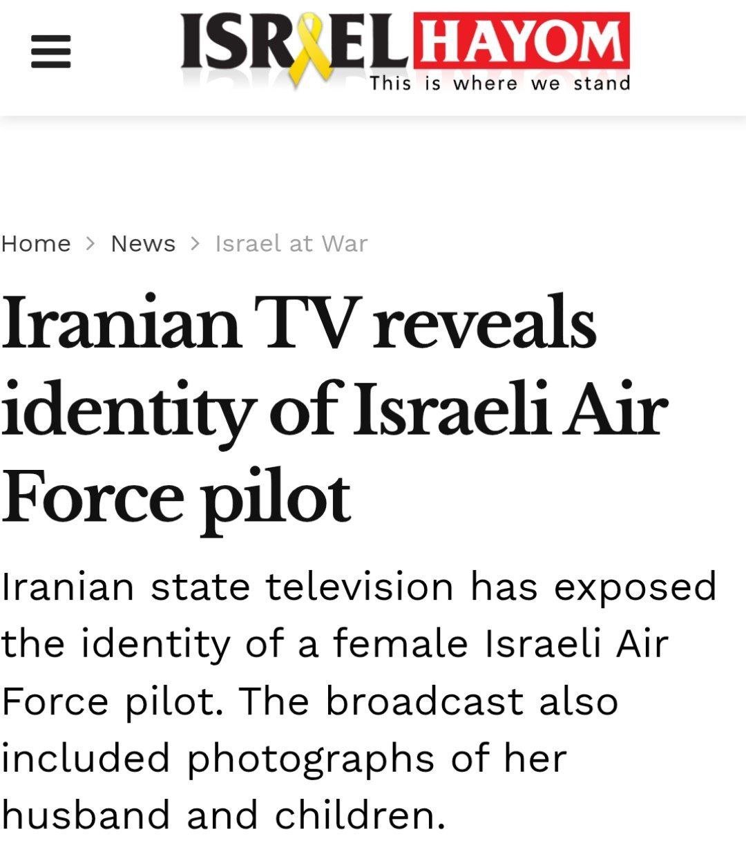 Israeli female fighter pilots in Iran attack.