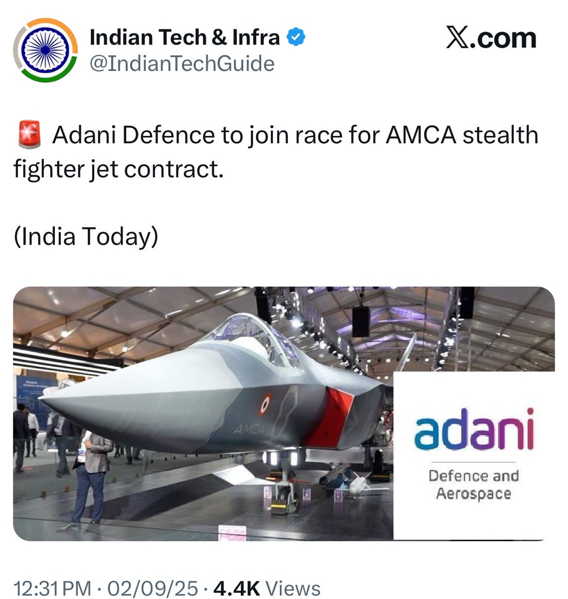Adani Defence Joins AMCA Stealth Fighter Jet Race