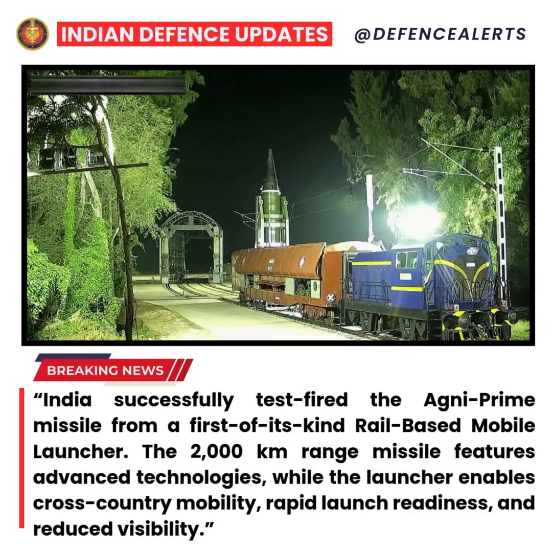 Agni-Prime Rail Launch