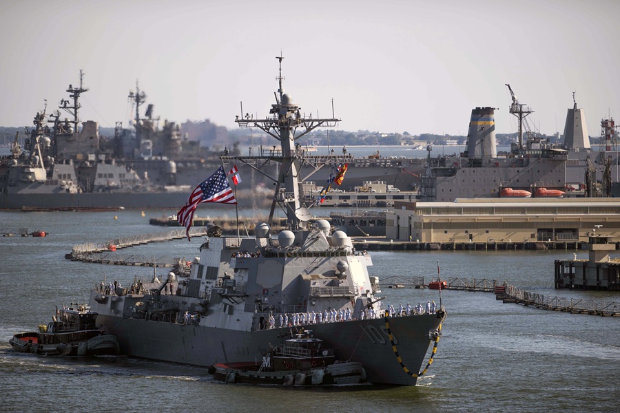 USS Jason Dunham - Venezuelan F-16s Fly Over US Warship in Caribbean